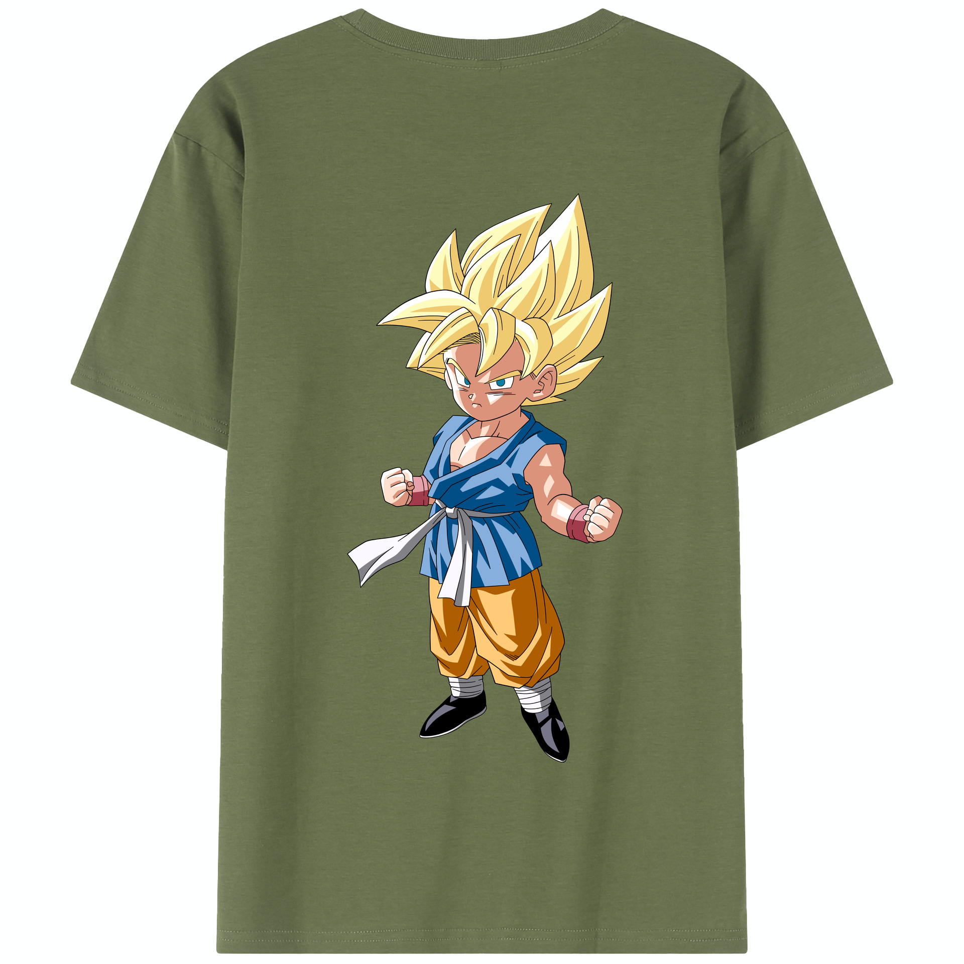 （画像用） ドラゴンボール 孫 悟飯（そんごはん）DRAGON BALL Son Gohan 綿100％半袖Tシャツ（背面プリント）